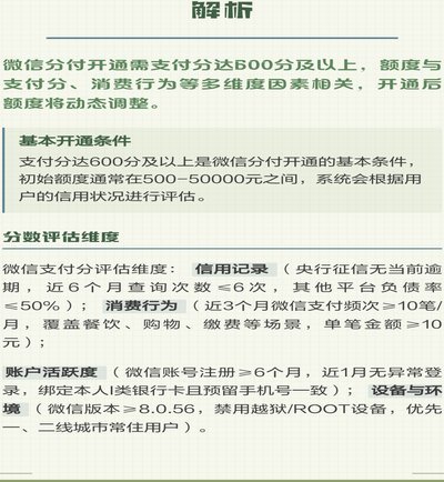 微信分付能不能一次刷出来额度