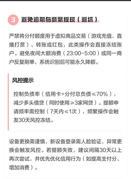分付额度能提升吗